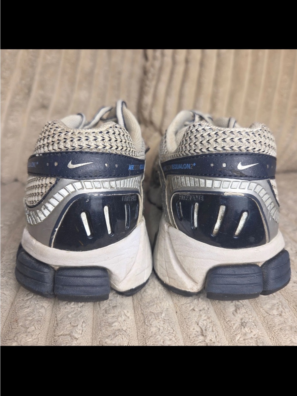 Nike Air Zoom Equalon 2 Cushlon ST Running Shoes Metallic Silver Blue Size 9.5 - Picture 7 of 10